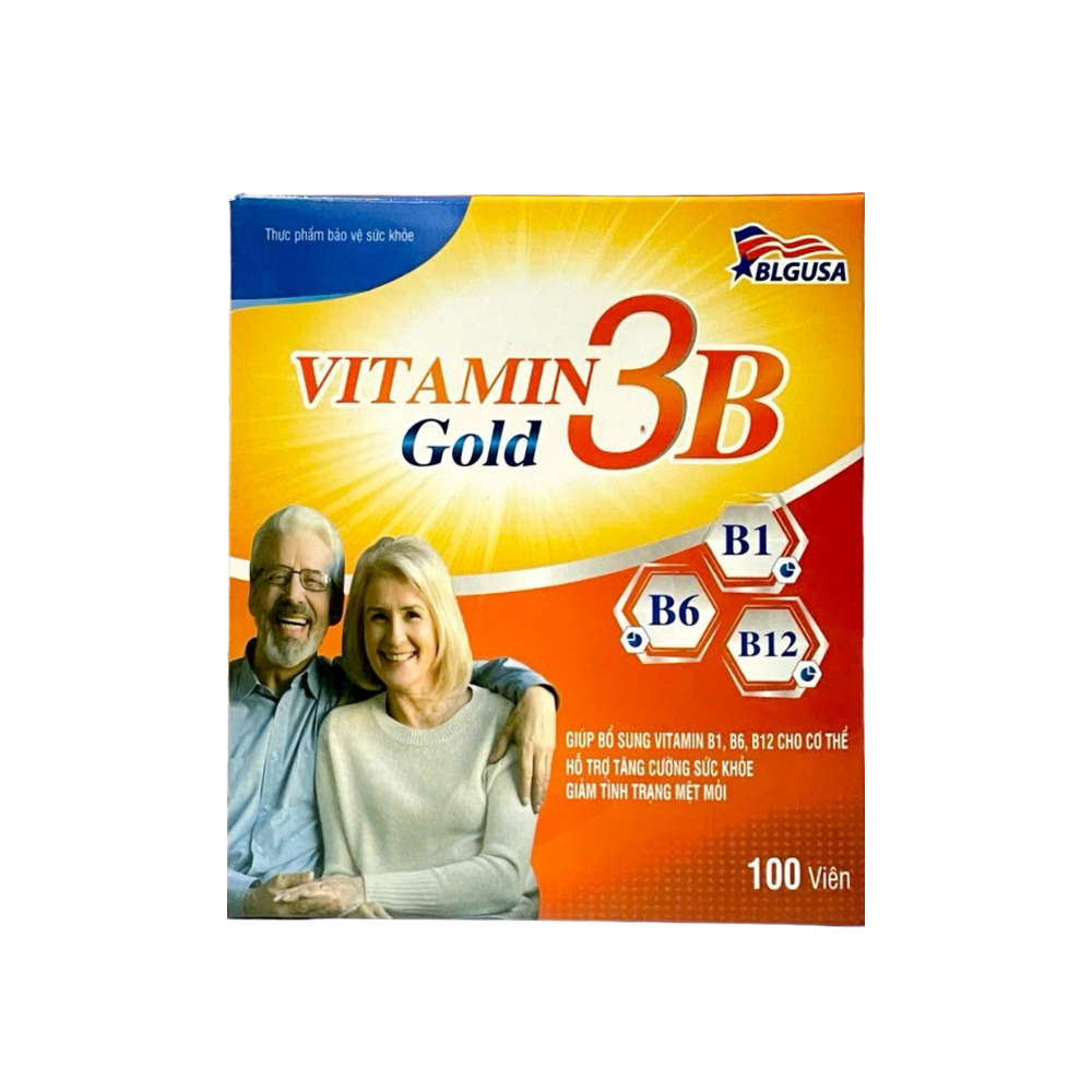 Viên uống Vitamin 3B Gold tăng cường sức khỏe, giảm tình trạng mệt mỏi hộp 100 viên