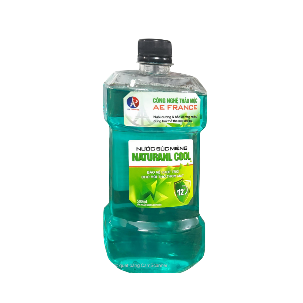 Nước Súc Miệng Naturanl Cool giúp hàm răng chắc khỏe lọ 500 ml