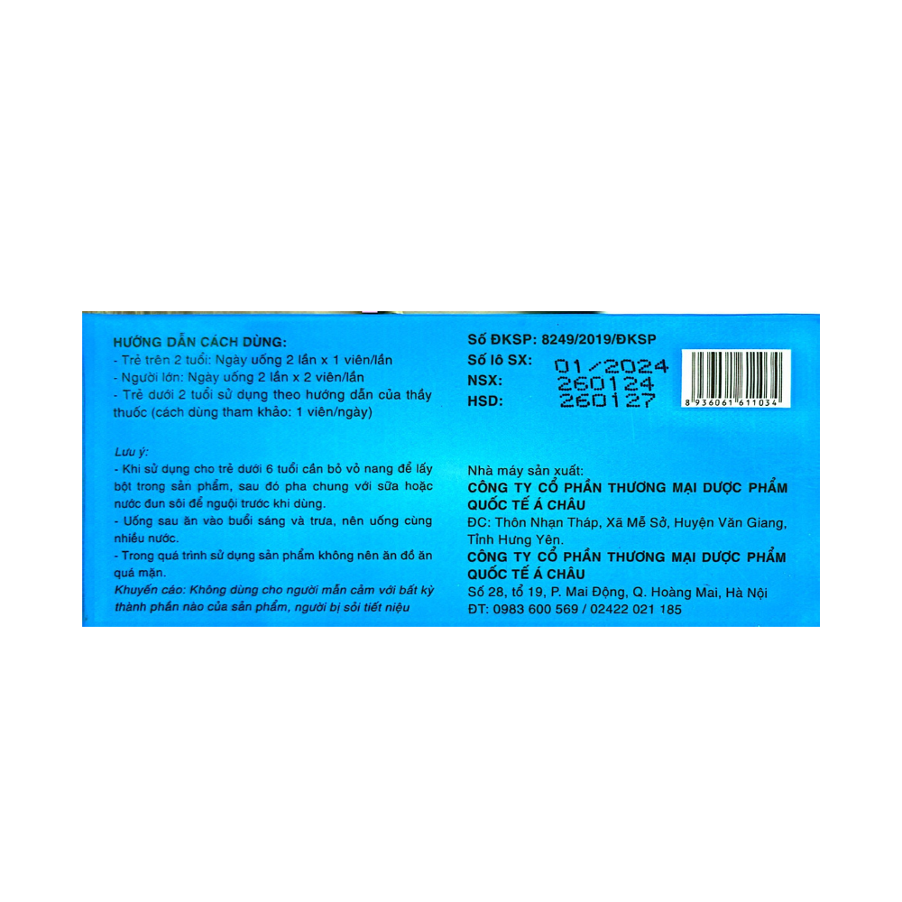 Viên uống Canxi Nano Gold AC giúp chắc khỏe xương, giảm loãng xương hộp 50 viên