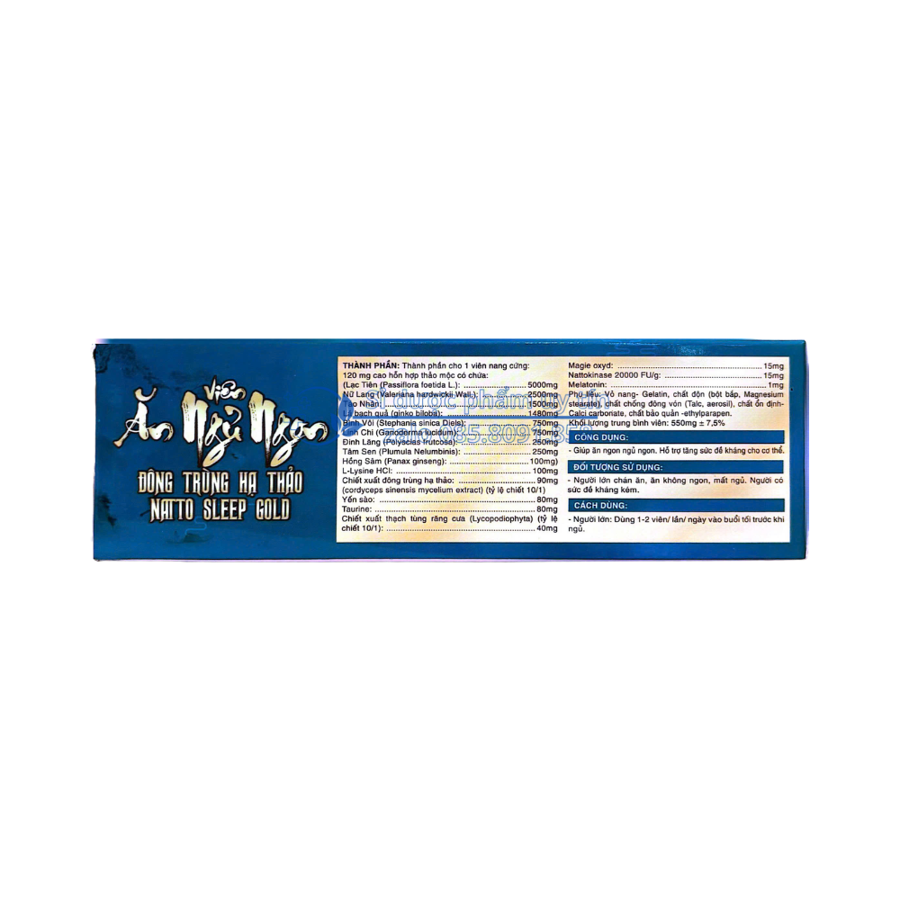 Viên ăn ngủ ngon Đông Trùng Hạ Thảo Natto Sleep Gold giúp ăn ngon ngủ ngon hỗ trợ tăng sức đề kháng cho cơ thể hộp 30 viên