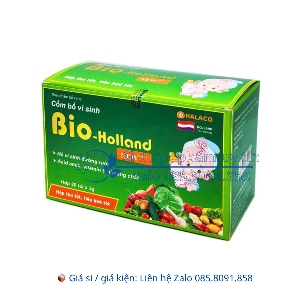 Cốm bổ vi sinh Bio-Holland giúp tang hệ vi sinh đường ruột, tiêu hoá tốt hộp 30 gói