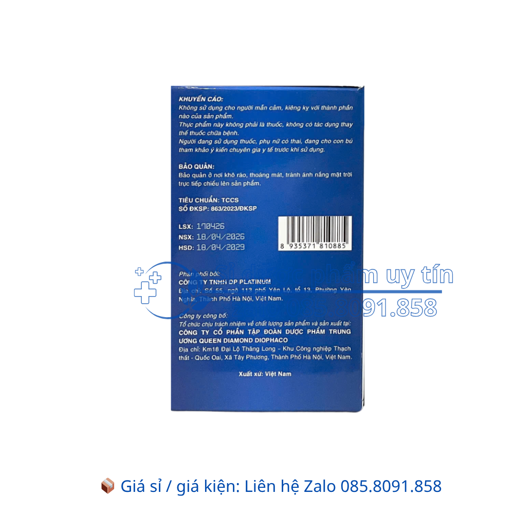 Viên uống bổ mắt Eye Ruby Lutein giúp tăng cường thị lực, giảm các triệu chứng khô mắt, mỏi nhìn mờ hộp 30 viên