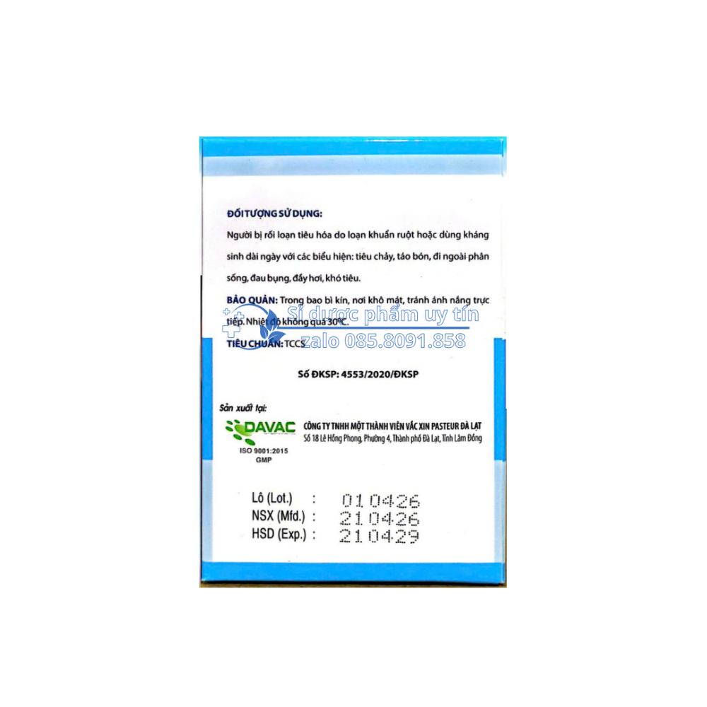 Viên uống men biosubtyl sp giúp bổ sung lợi khuẩn, tăng cường tiêu hóa, hỗ trợ giảm rối loạn tiêu hóa hộp 100 viên