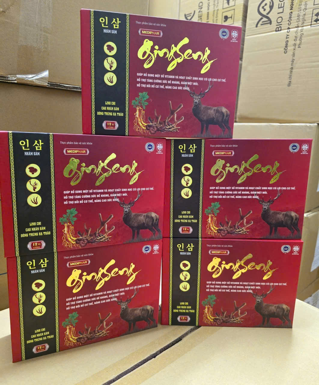 (Mua Sỉ Liên Hệ Zalo) Viên uống bổ sung vitamin cho cơ thể Mediphar Gingseng Nhân Sâm giúp tăng đề kháng, giảm mệt mỏi hộp 60 viên
