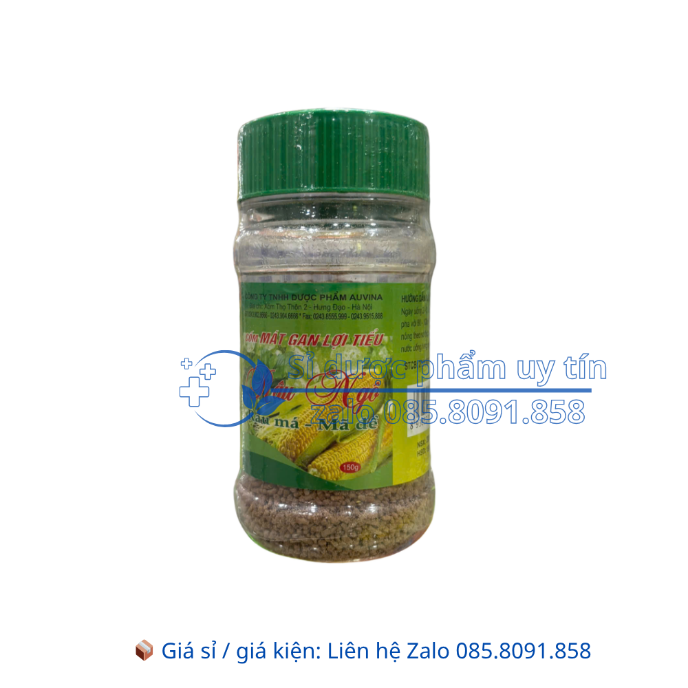 Cốm Mát Gan Lợi Tiểu Râu Ngô Rau Má Mã Đề giúp thanh nhiệt mát gan, lợi tiểu lọ 150g