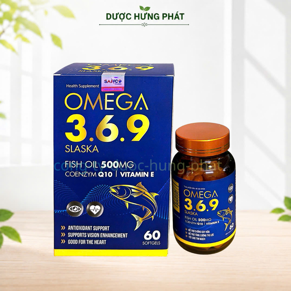 Viên uống Omega 3.6.9 Slaska giúp tăng cường thị lực, tốt cho tim mạch hộp 60 viên