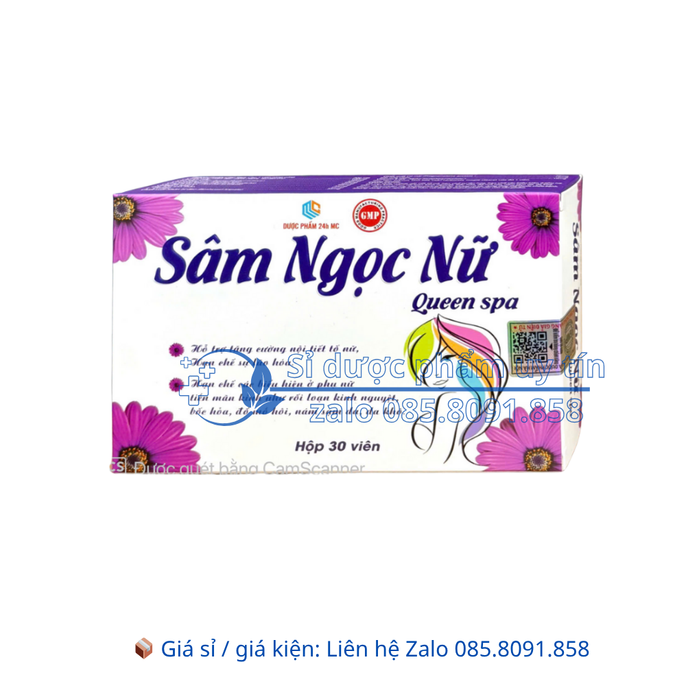 Sâm Ngọc Nữ Queen Spa tăng cường nội tiết tố nữ, hạn chế sự lão hóa hộp 30 viên