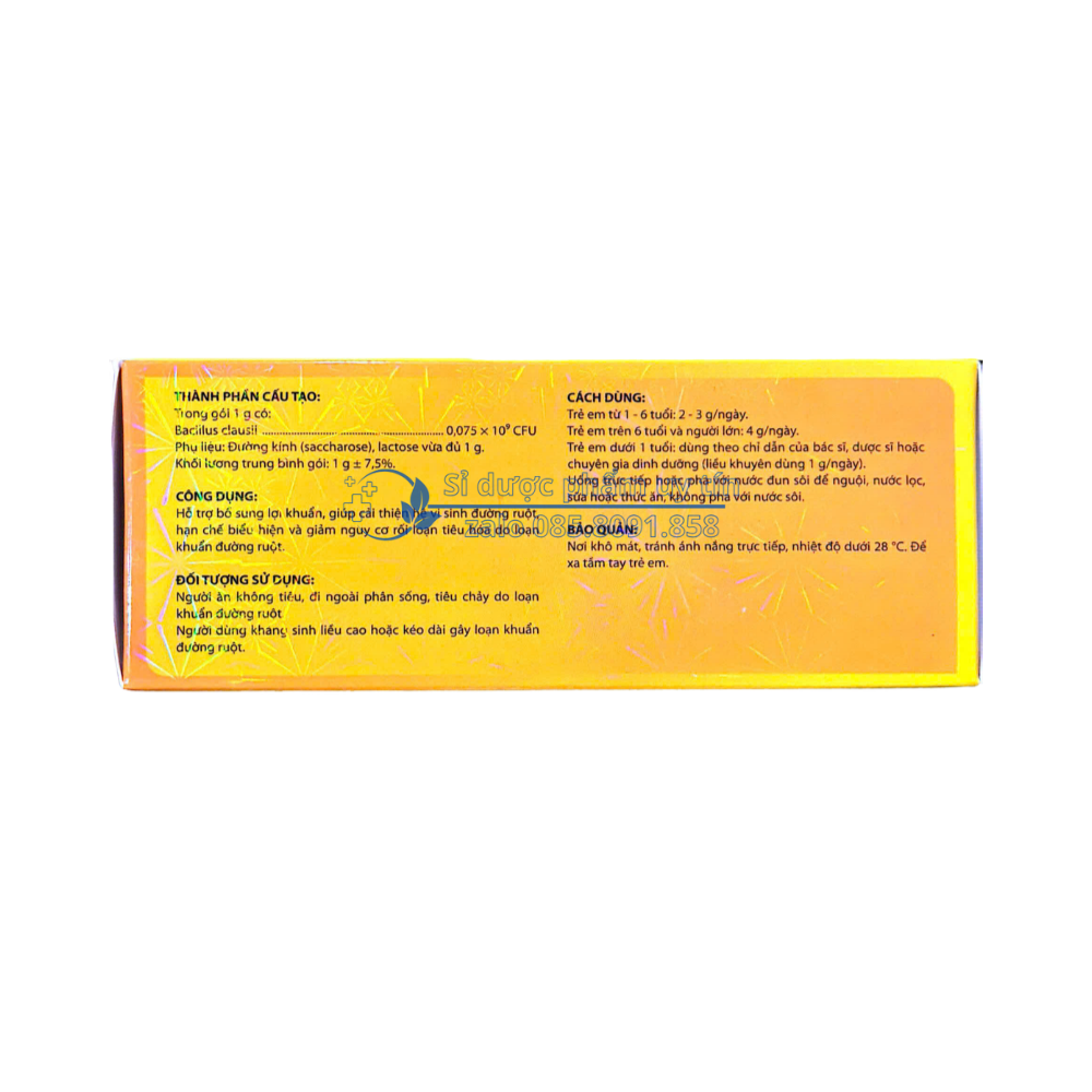 Men uống New Antibio Biotic giúp sung lợi khuẩn, giúp cải thiện hệ vi sinh đường ruột hộp 30 gói