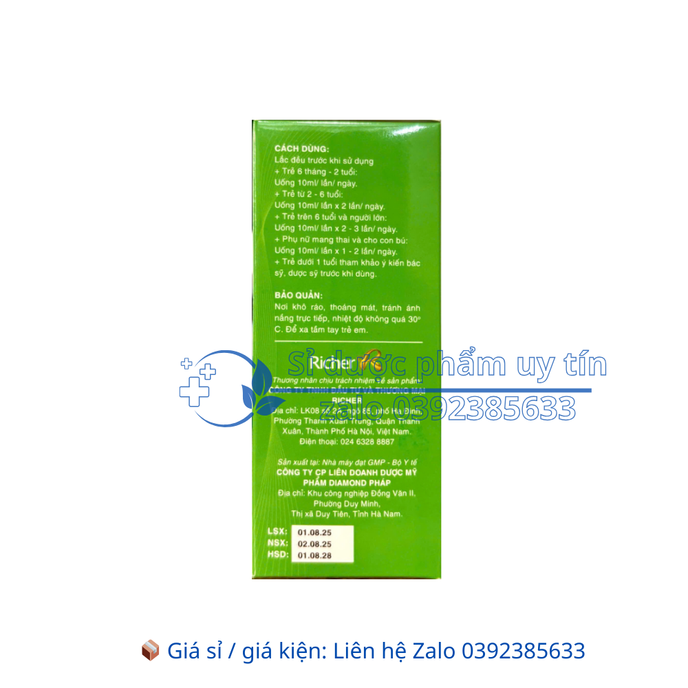 Men Vi Sinh Richergen Giúp bổ sung lợi khuẩn, giảm rối loạn tiêu hoá hộp 20 ống