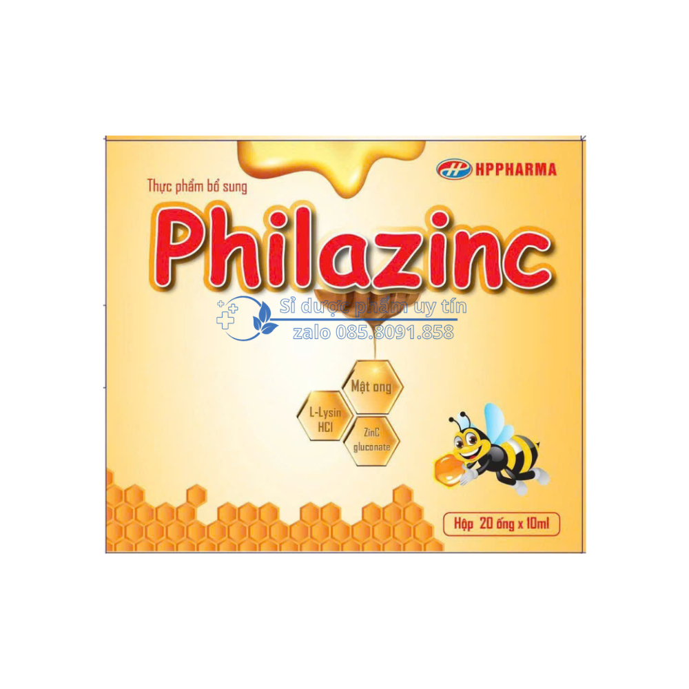 Siro Philazinc giúp ăn ngon, nâng cao sức đề kháng hộp 20 ống