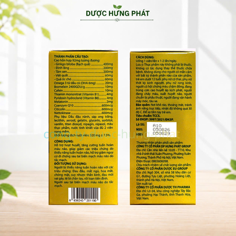 Viên uống bổ não Cere DHA – 100 giúp hoạt huyết, tăng cường tuần hoàn máu não hộp 100 viên