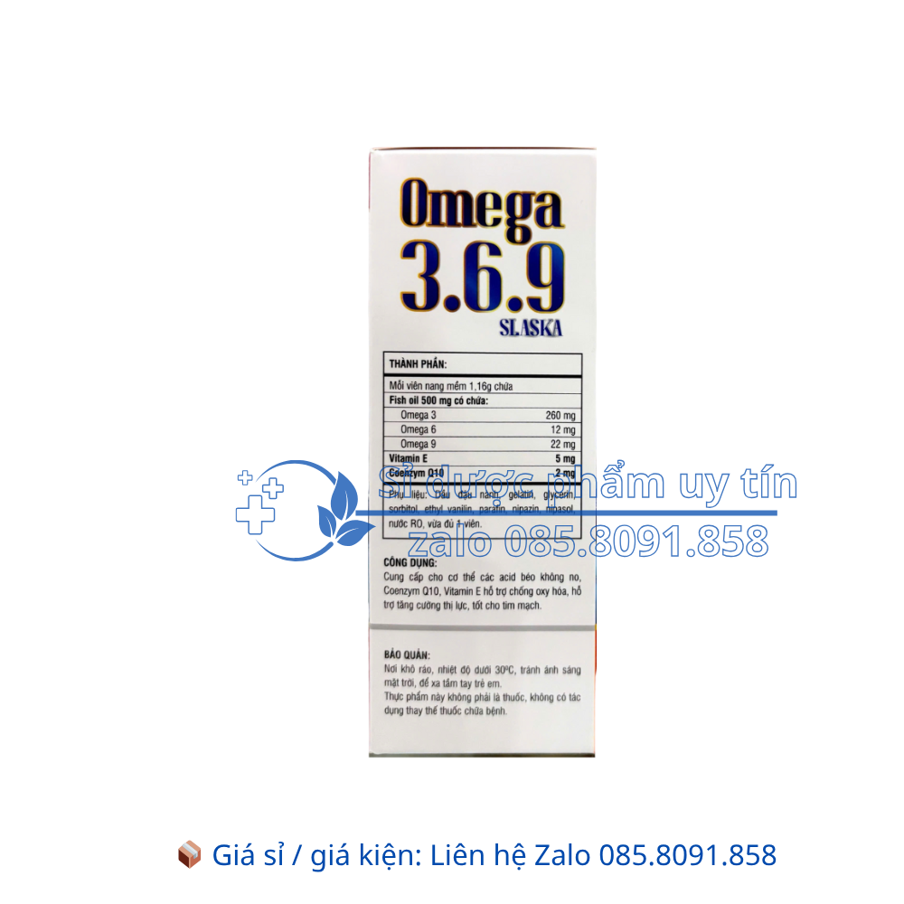 Viên uống Omega 3.6.9 Slaska giúp tăng cường thị lực, tốt cho tim mạch hộp 100 viên