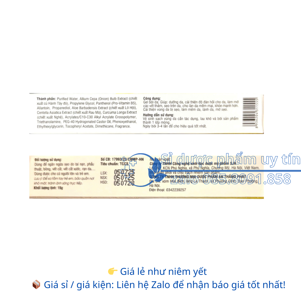 Kem bôi mờ sẹo contracextra gel làm mờ các vết thâm, sẹo trên da hộp 15g