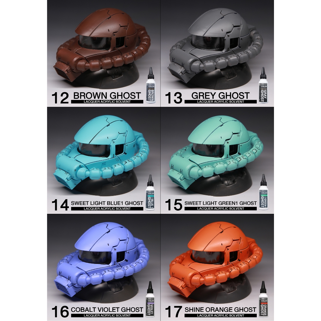 SƠN MÔ HÌNH Raditz Studio BÓNG Ghost 60ml, sơn pha sẵn Thái Lan dòng màu Ghost cơ bản không cần Thinner