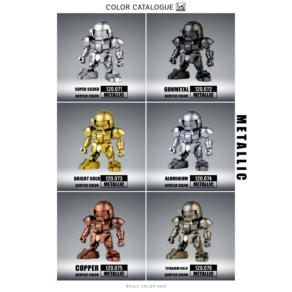 SƠN MÔ HÌNH KIM LOẠI SKULL COLOR DÒNG SƠN PHA SẴN LACQUER BÓNG cho in 3d, gundam - Dung tích 60ml