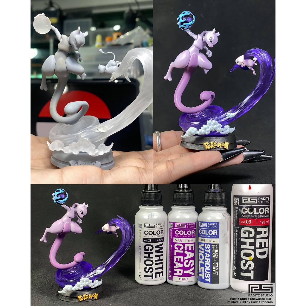 SƠN MÔ HÌNH Raditz Studio BÓNG Ghost 60ml, sơn pha sẵn Thái Lan dòng màu Ghost cơ bản không cần Thinner