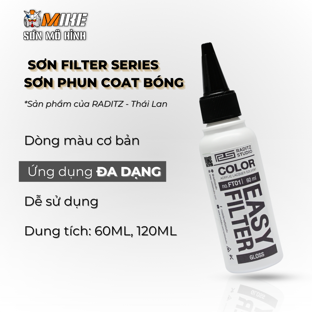 SƠN PHỦ MÔ HÌNH TOPCOAT Raditz Studio 60ml, 120ml, Thái Lan bám màu, cực nhanh khô, dễ sử dụng, gundam, in 3d