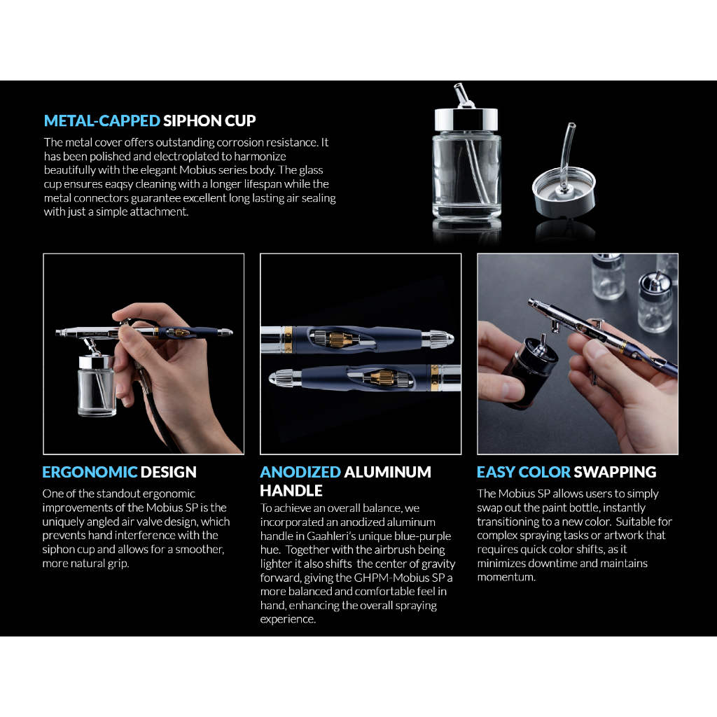 Bút phun sơn mô hình, makeup Airbrush Gaahleri GHPM-MOBIUS SP giá Siêu Rẻ, sơn mô hình 3d Gundam, makeup, mỹ phẩm, resin