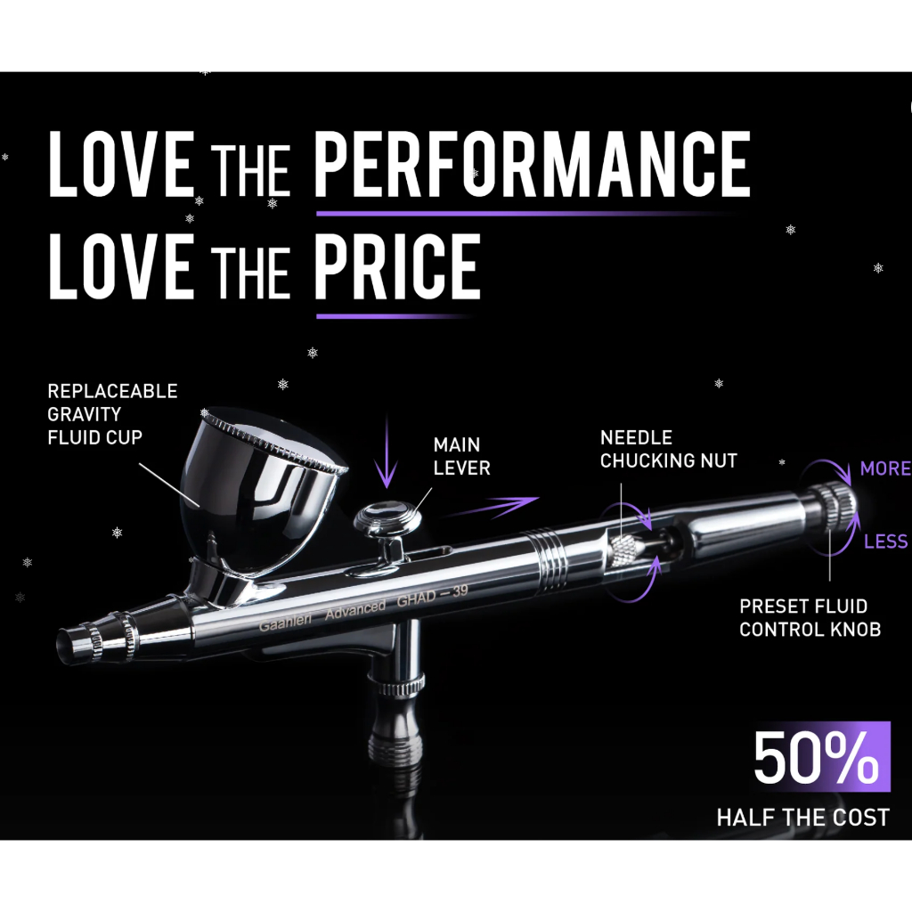 Bút phun sơn mô hình, makeup Airbrush Gaahleri GHAD-39 giá Siêu Rẻ BÚT VẼ MỸ THUẬT, 3d Gundam, makeup, mỹ phẩm, resin