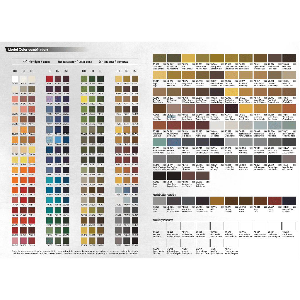 Sơn VALLEJO gốc nước ACRYLIC 153-194 Model Color 18 ml thân thiện môi trường cọ, airbrush, mô hình gundam