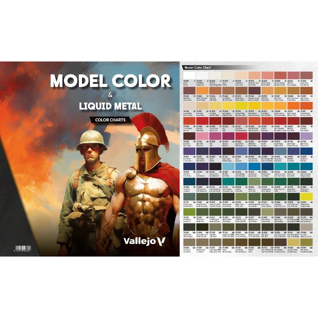 Sơn VALLEJO 1-50 gốc nước Màu CƠ BẢN Acrylic Model Color 18 ml thân thiện môi trường cọ, phun airbrush, mô hình gundam