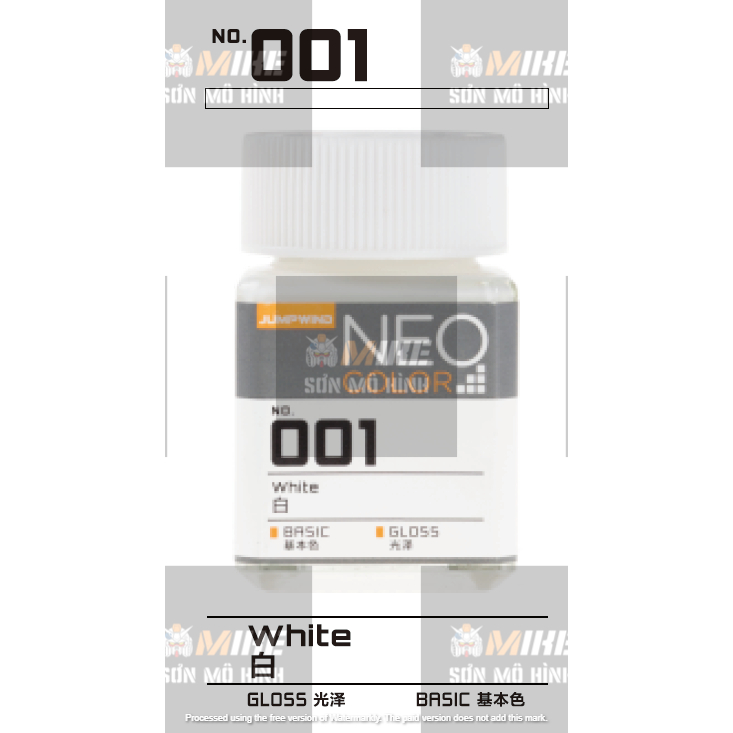 SƠN MÔ HÌNH JUMPWIND - MÀU NEO COLOR 18ml EM01~EM16 - CHUYÊN DỤNG CHO GUNDAM, FIGURE MIKE SƠN MÔ HÌNH