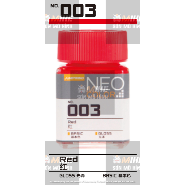 SƠN MÔ HÌNH JUMPWIND - MÀU NEO COLOR 18ml EM01~EM16 - CHUYÊN DỤNG CHO GUNDAM, FIGURE MIKE SƠN MÔ HÌNH