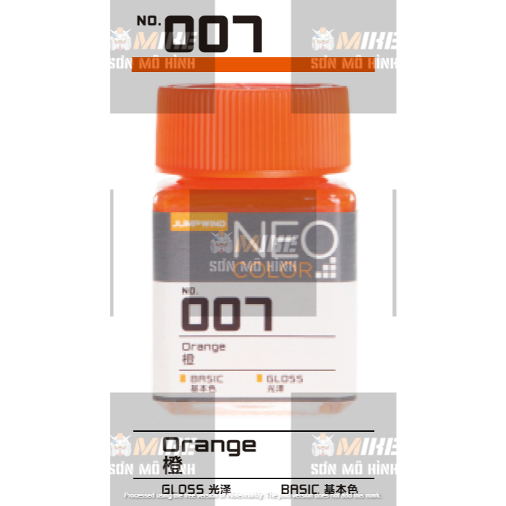 SƠN MÔ HÌNH JUMPWIND - MÀU NEO COLOR 18ml EM01~EM16 - CHUYÊN DỤNG CHO GUNDAM, FIGURE MIKE SƠN MÔ HÌNH