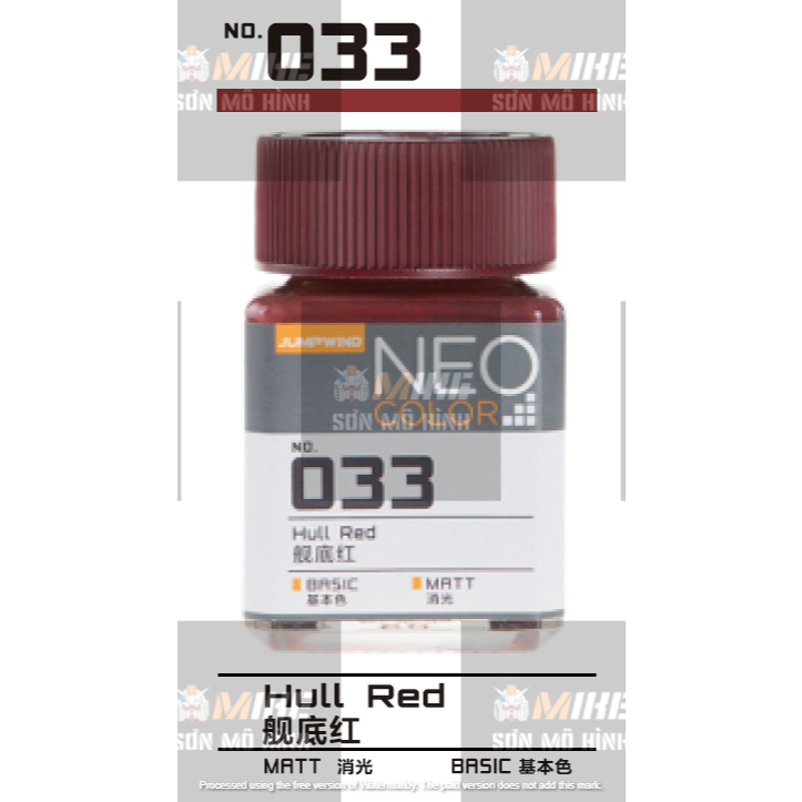 SƠN MÔ HÌNH JUMPWIND - MÀU NEO COLOR 18ml EM01~EM16 - CHUYÊN DỤNG CHO GUNDAM, FIGURE MIKE SƠN MÔ HÌNH