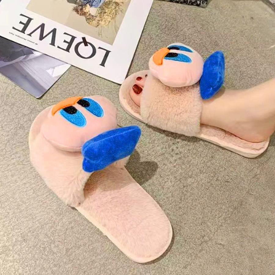 Dép đi trong nhà dép lông con vịt siêu cưng