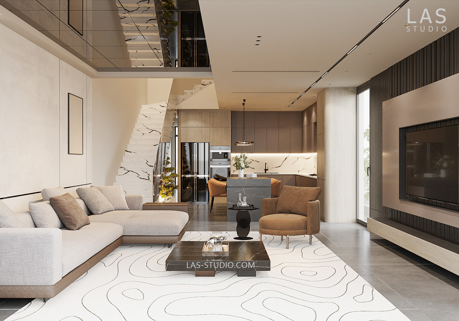 Dự Án Nhà Phố Với Nội Thất Phong Cách Modern Luxury