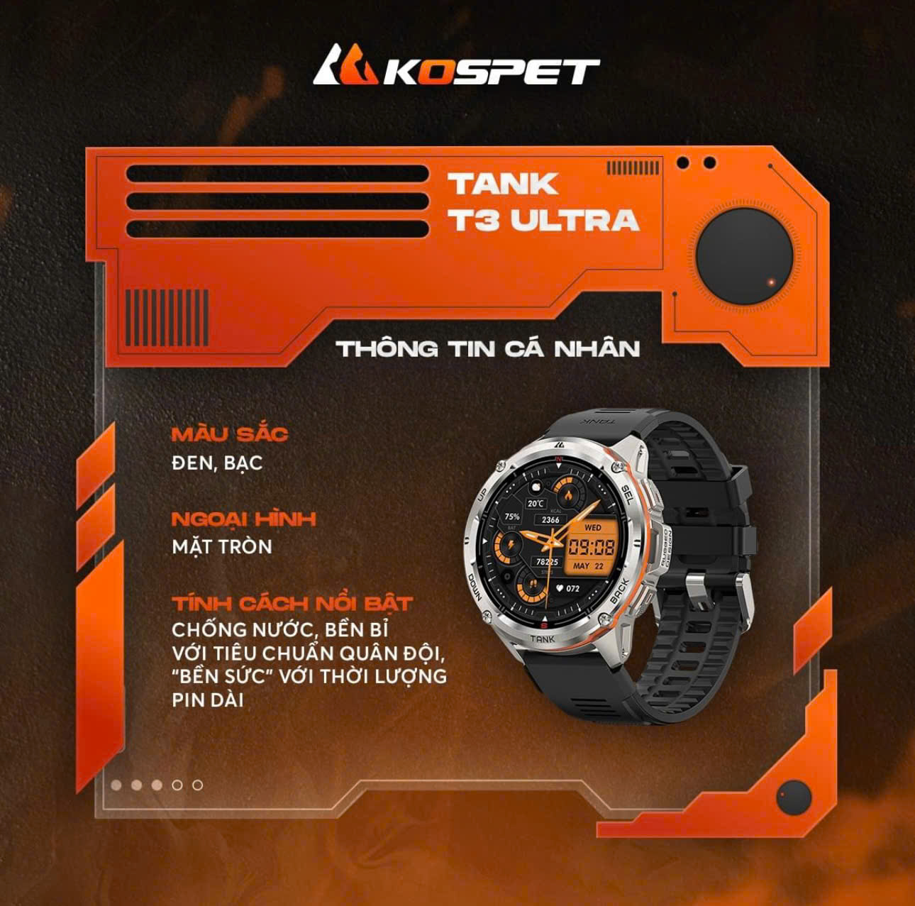 Vì sao nên chọn mua đồng hồ thông minh Kospet Tank T3 Ultra? Vì sao nên chọn mua đồng hồ thông minh Kospet Tank T3 Ultra?