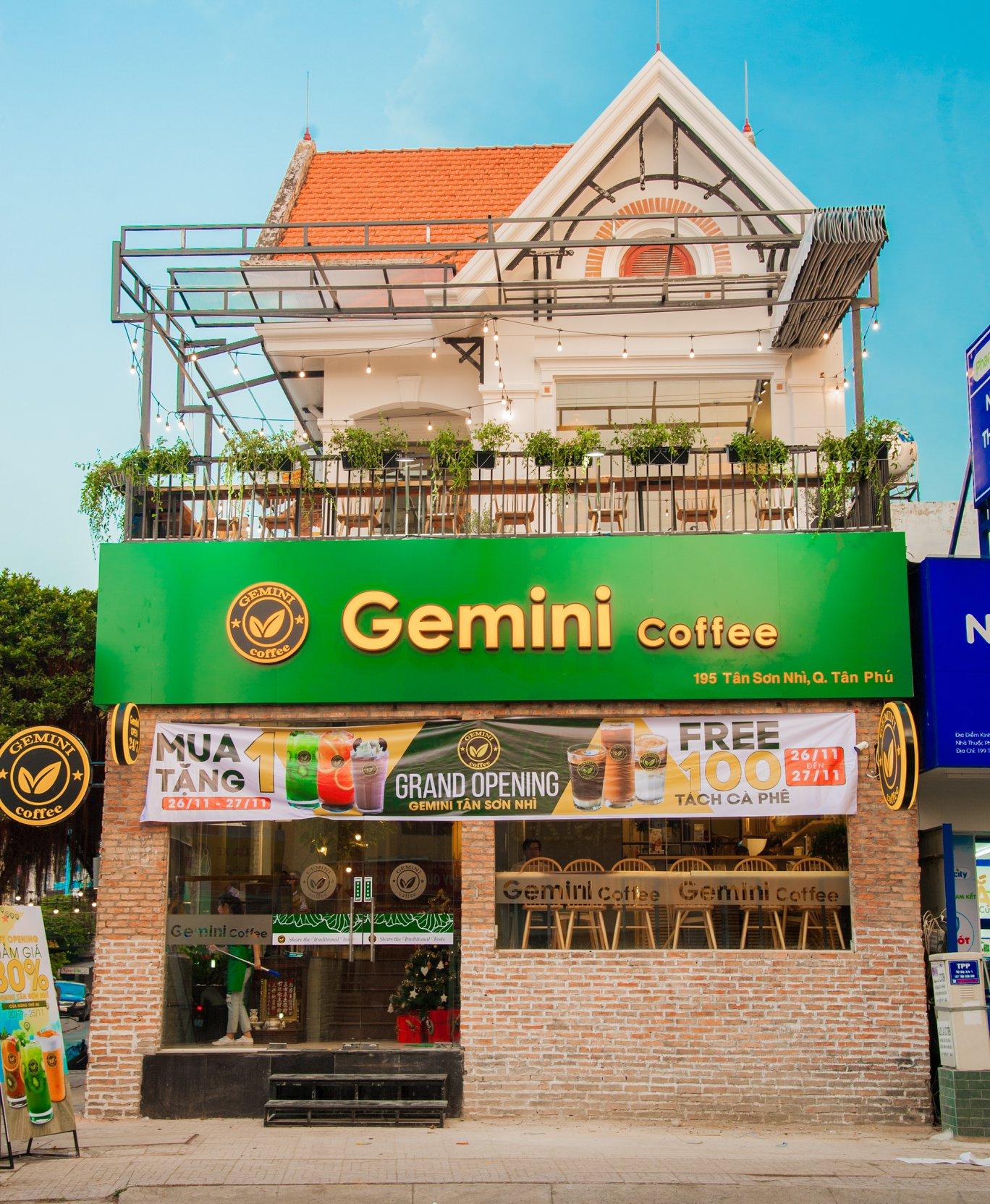 Thương hiệu quán Coffee Gemini