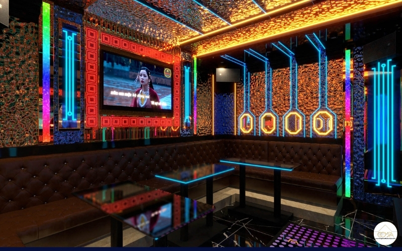 Mẫu thiết kế phòng karaoke gia đình 20m2
