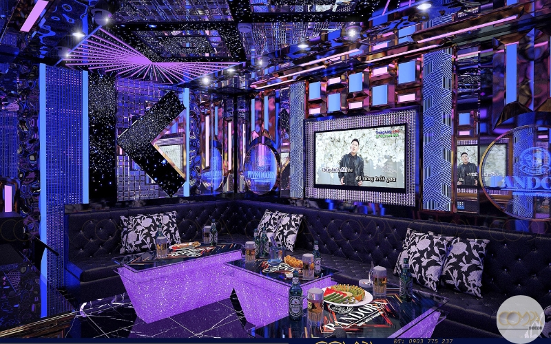 Thiết kế thi công phòng karaoke phong cách sang trọng