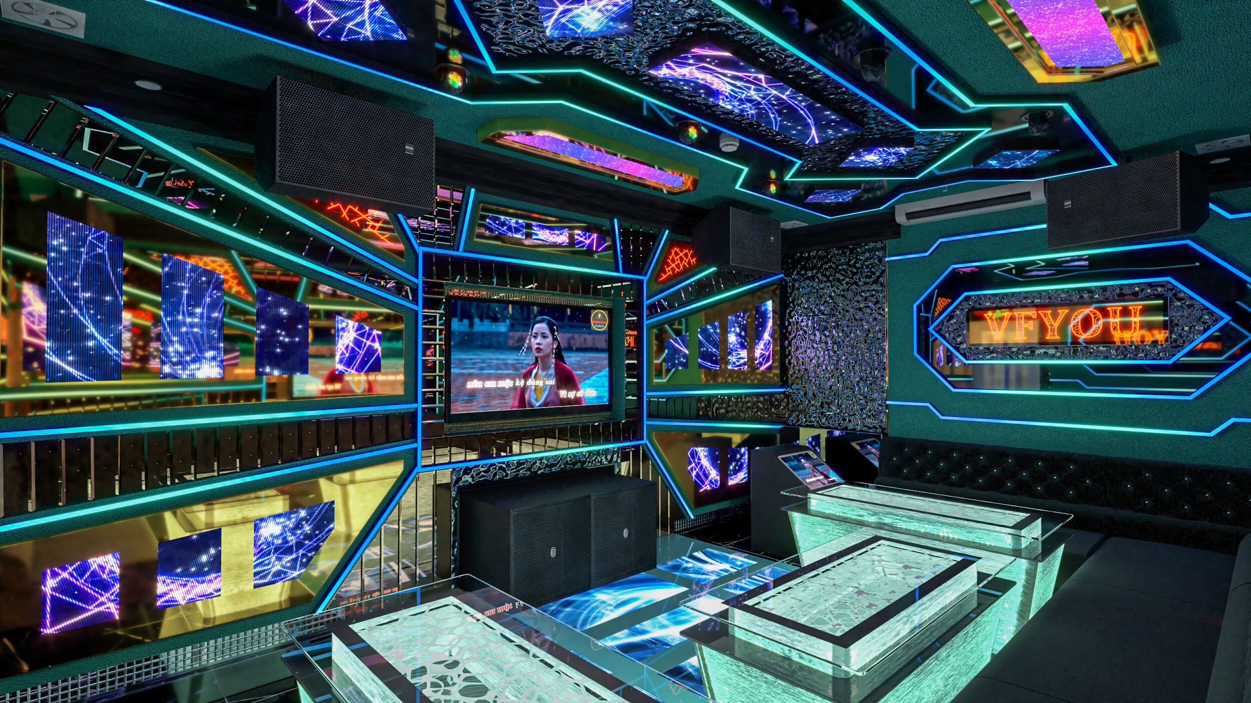 Thiết kế mẫu phòng karaoke đẹp đón đầu xu hướng