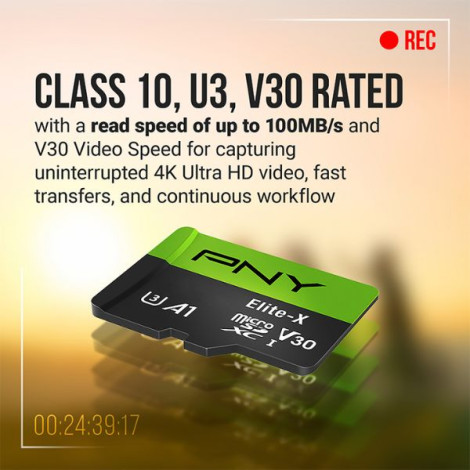 Thẻ nhớ Micro SD PNY 128G- Chuẩn 4K