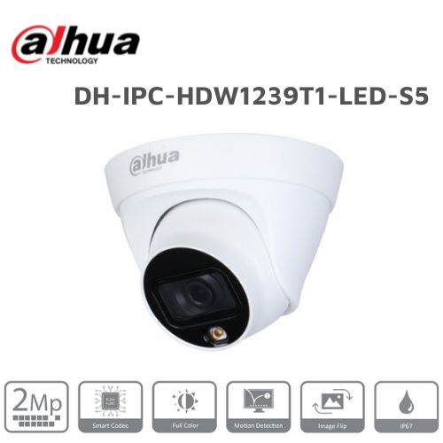 Camera Full-Color 2.0MP Dahua DH-IPC-HDW1239T1-LED-S5-VN