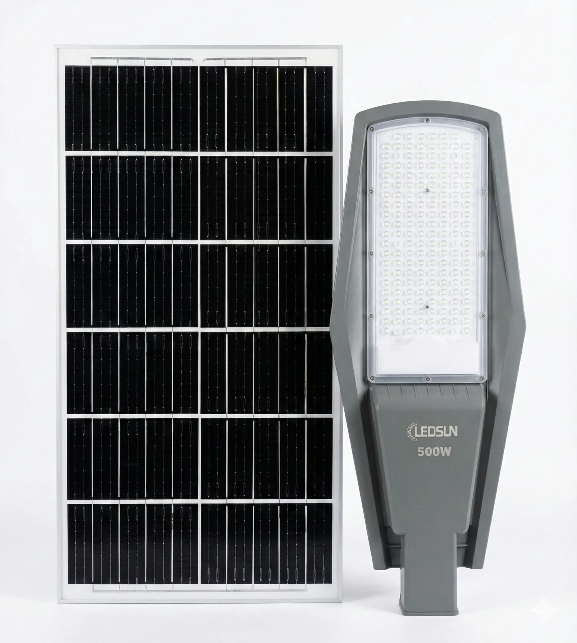 Đèn đường thấu kính 500W, LS-DDN500, có tích hợp năng lượng mặt trời