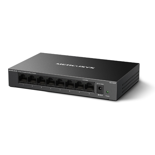Switch Để Bàn 8 Cổng 10/100/1000 Mbps MS108GS - Kim Loại