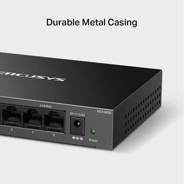 Switch Để Bàn 8 Cổng 10/100/1000 Mbps MS108GS - Kim Loại