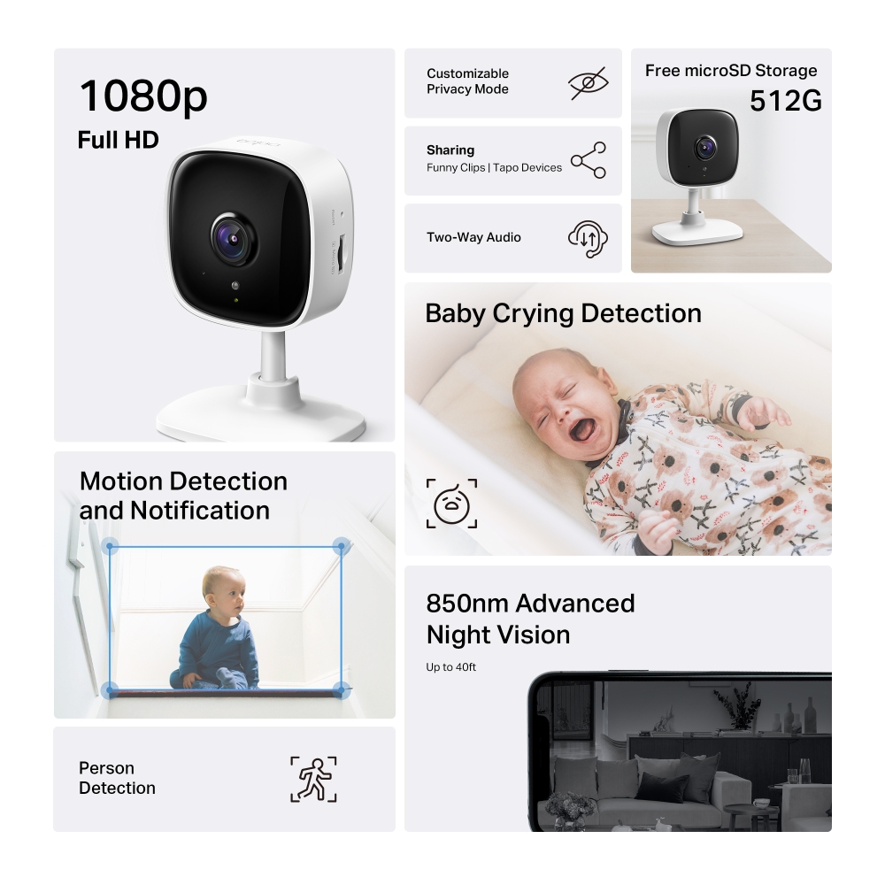 Camera giám sát trong nhà TP-Link, Tapo C100