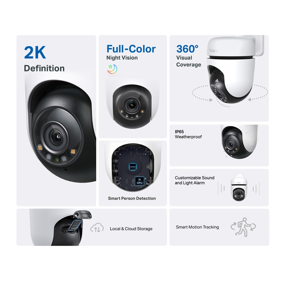 Camera IP Ngoài trời 360 Độ 3MP TP-Link Tapo C510W