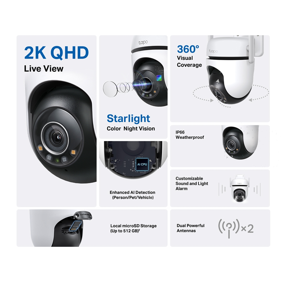 Camera giám sát ngoài trời TP-LINK, Tapo C520WS