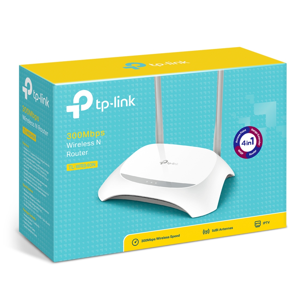 Router Wi-Fi Chuẩn N Tốc Độ 300 Mbps TP-LINK TL-WR840N