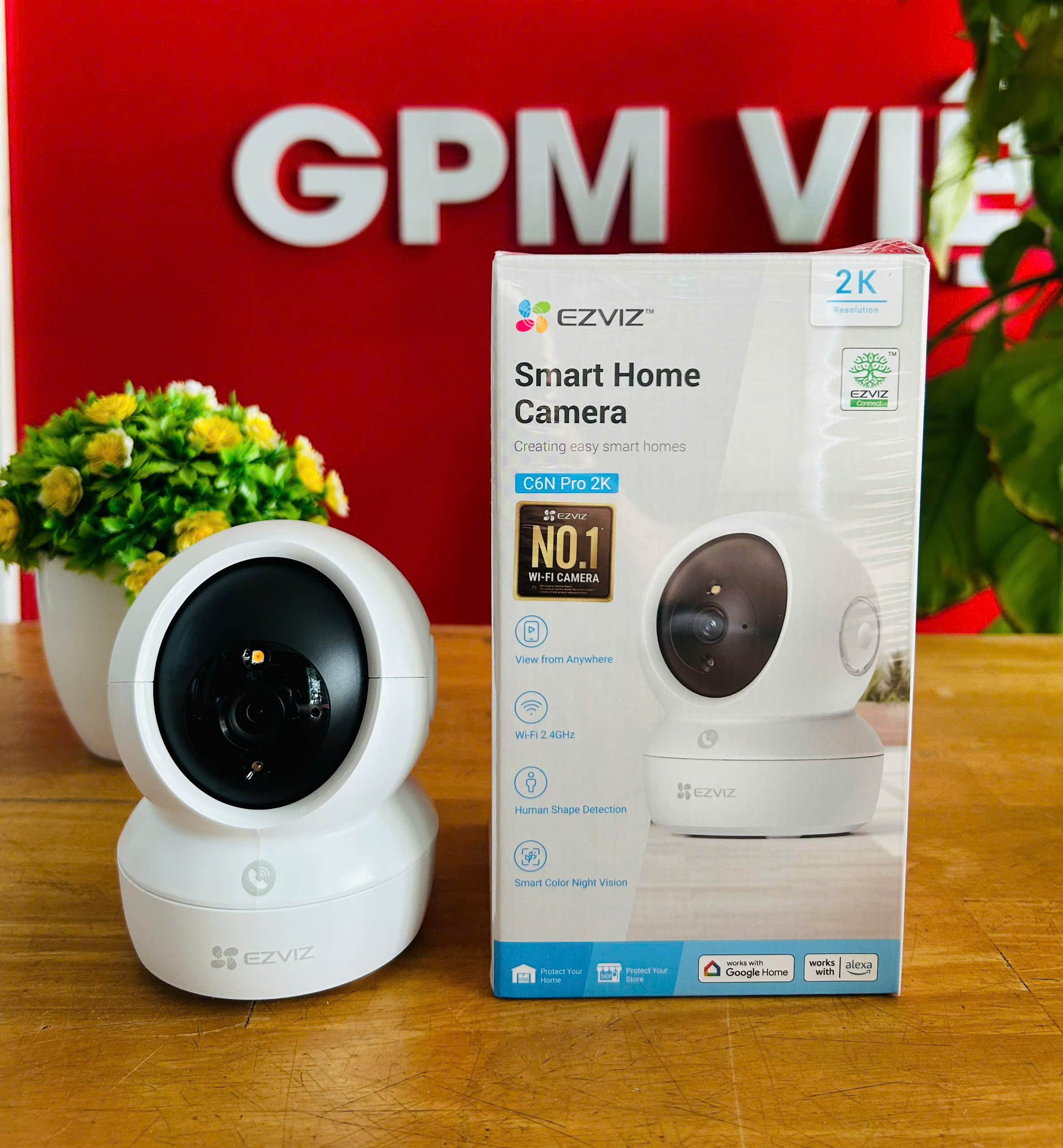 Camera Wifi 3.0 EZVIZ CS-C6N PRO (3MP,W1) - Xoay, đàm thoại 2 chiều, bật đèn màu ban đêm khi có chuyển động, hỗ trợ gọi trên app