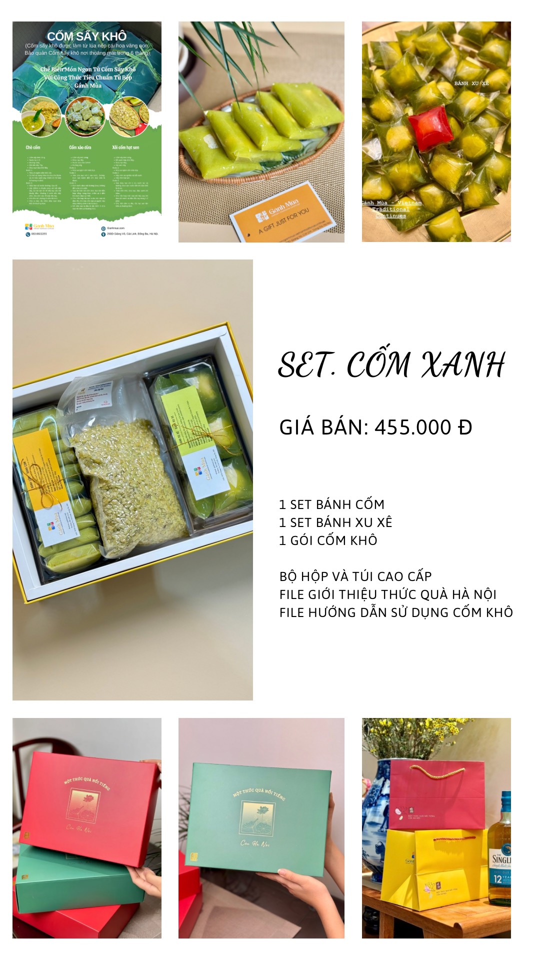 SET QUÀ CỐM XANH