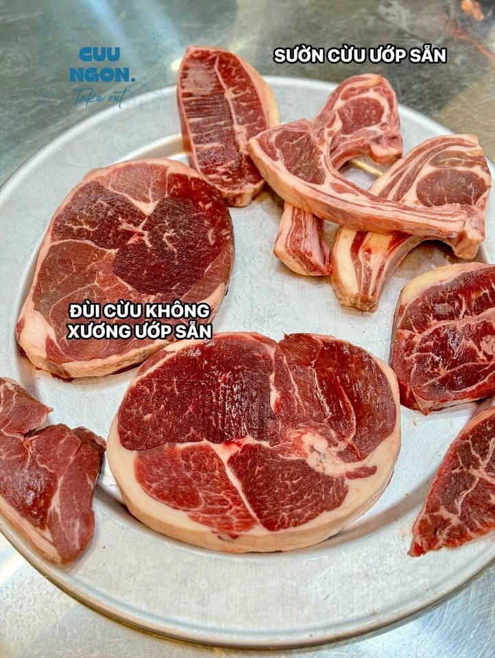 Sườn cừu thảo mộc ướp sẵn