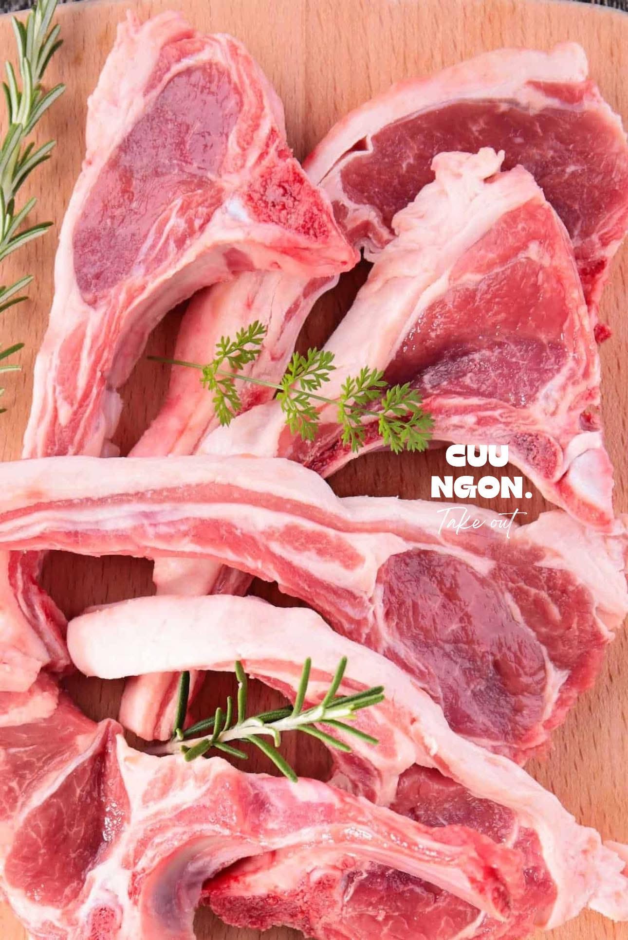 Sườn cừu thảo mộc ướp sẵn