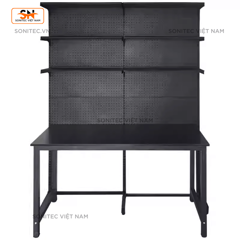 Kệ Để Bàn 3 Tầng Ghép Đôi Khung Lưới Sơn Tĩnh Điện – Giải Pháp Trưng Bày Cỡ Lớn, Tối Ưu Diện Tích
